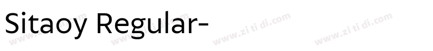Sitaoy Regular字体转换